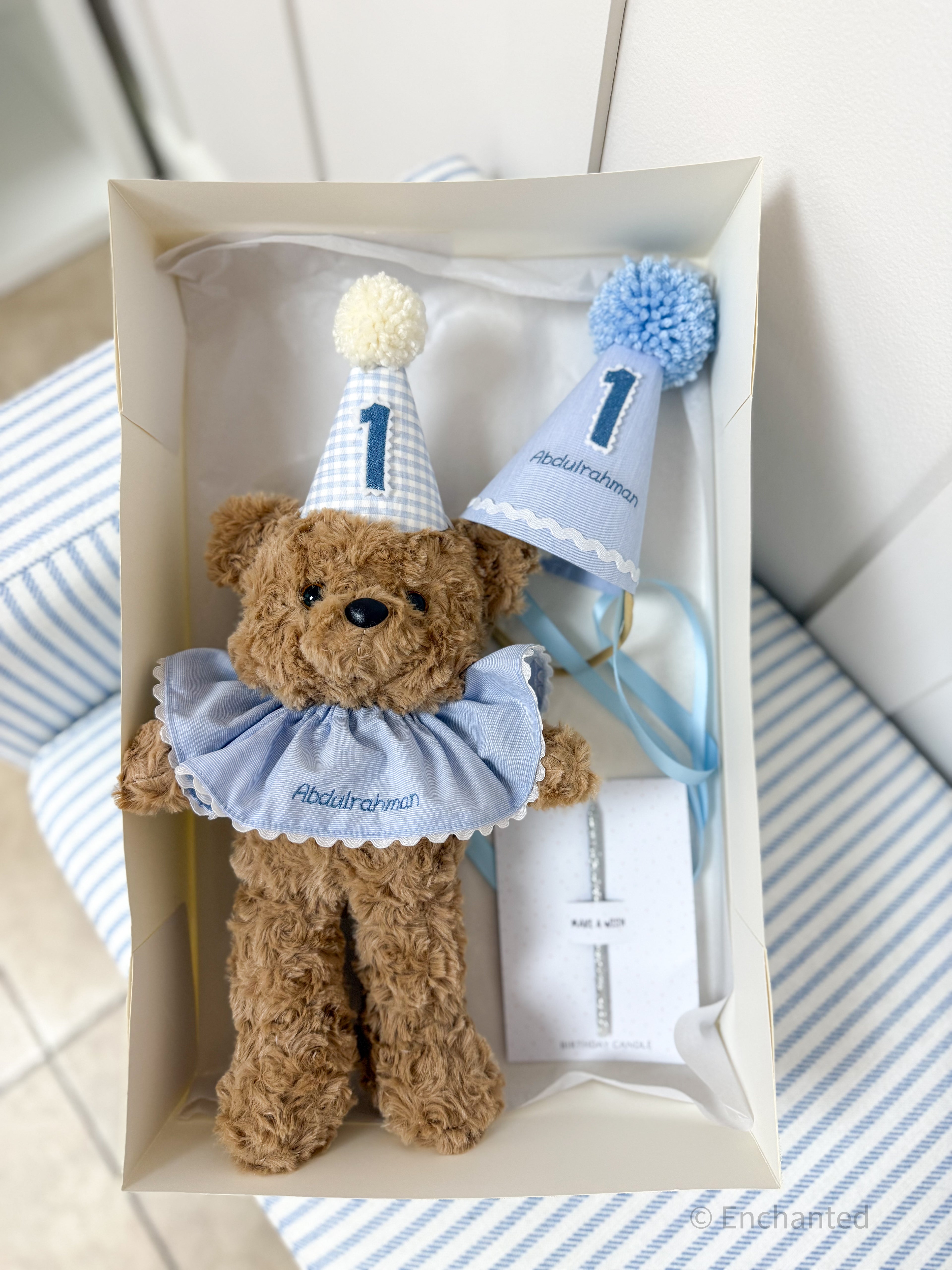 Personalized Birthday Teddy- Classic Blue