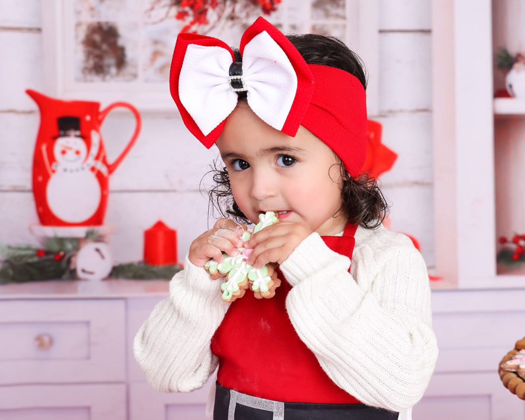 Santa Headbad Bow