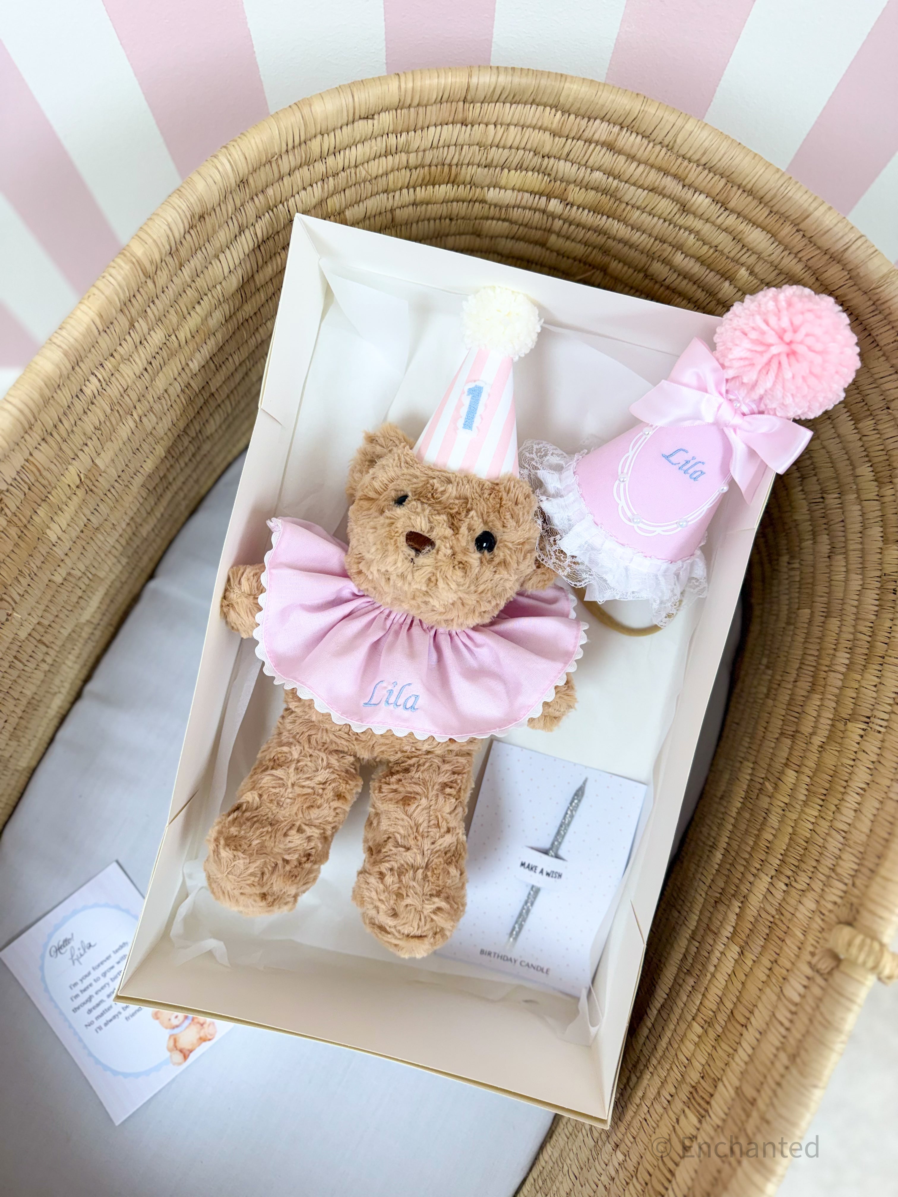 Personalized Birthday Teddy Keepsake Set