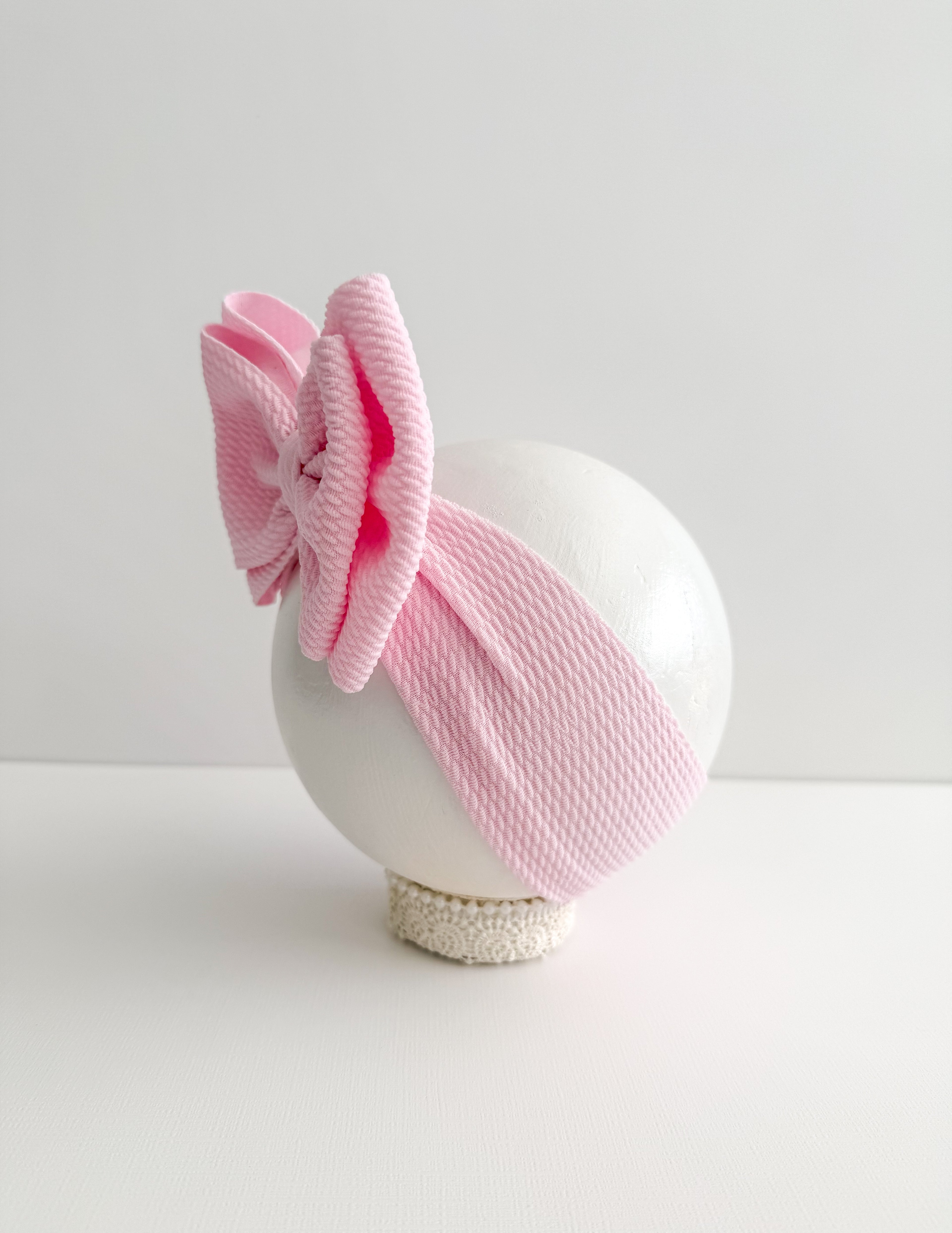 Lazo rosa bebé XL