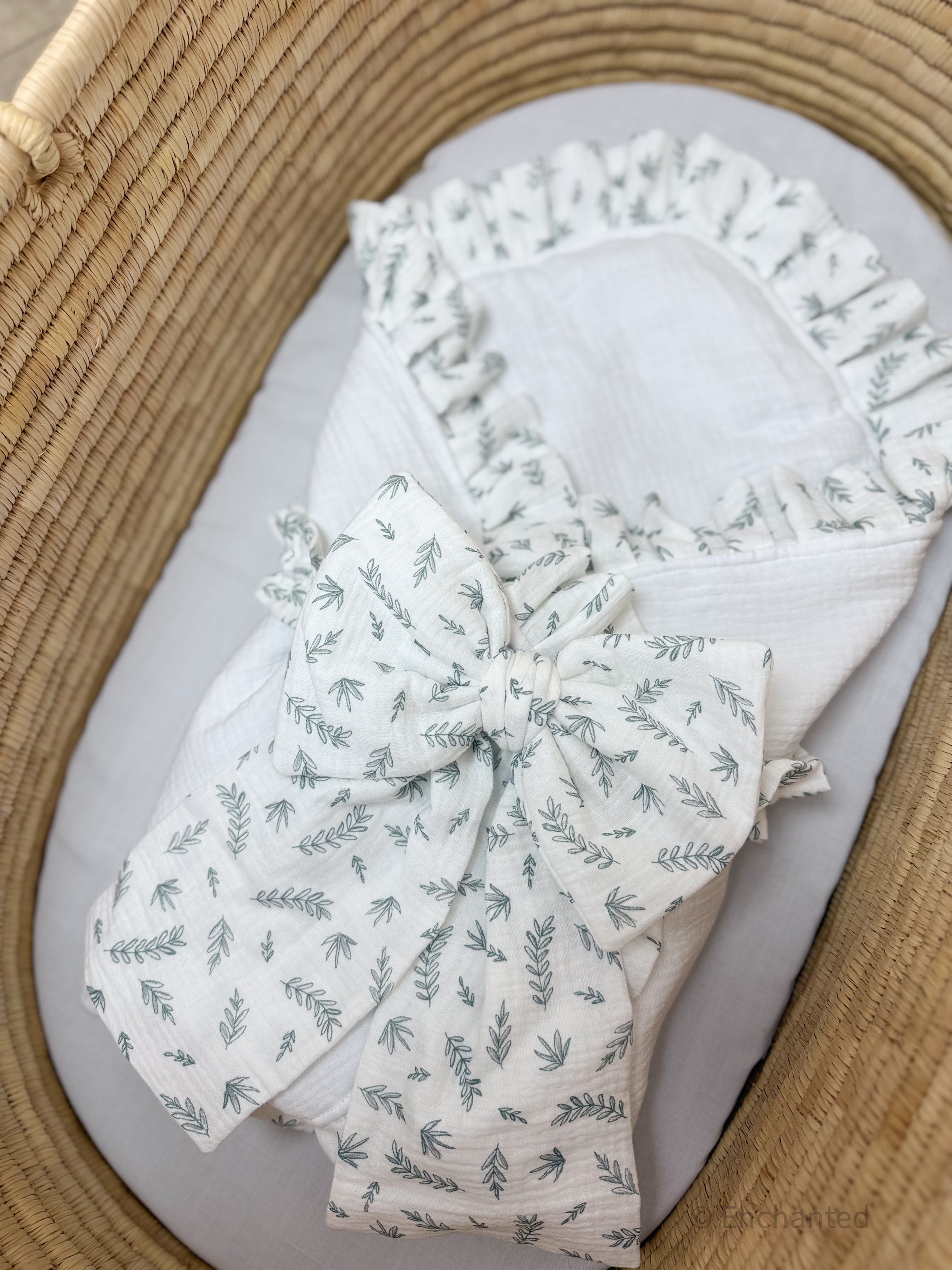 Enchanted Heirloom Blanket- Willow Sage