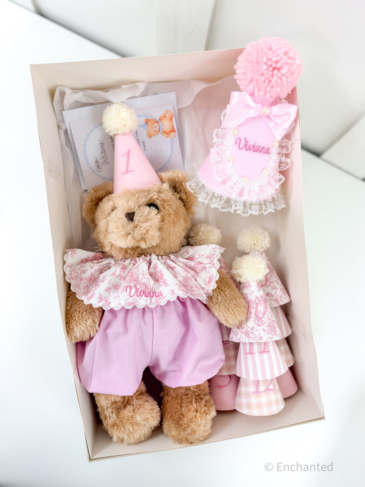 The Pink Birthday Bear Keepsake Box