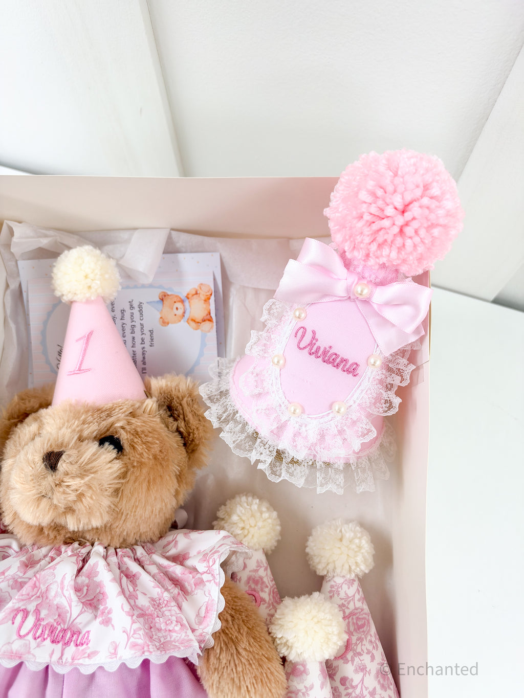The Pink Birthday Bear Keepsake Box