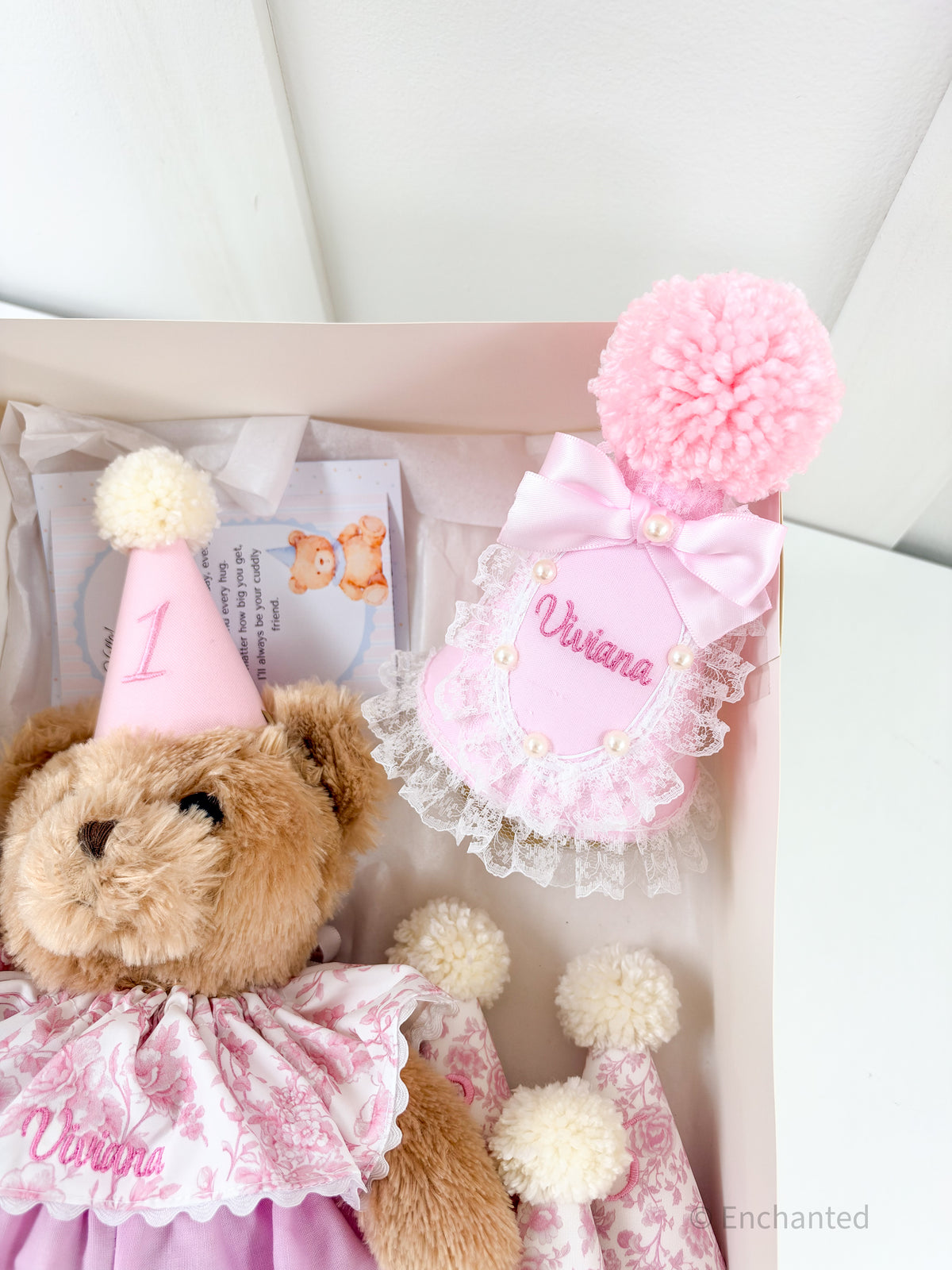 The Pink Birthday Bear Keepsake Box
