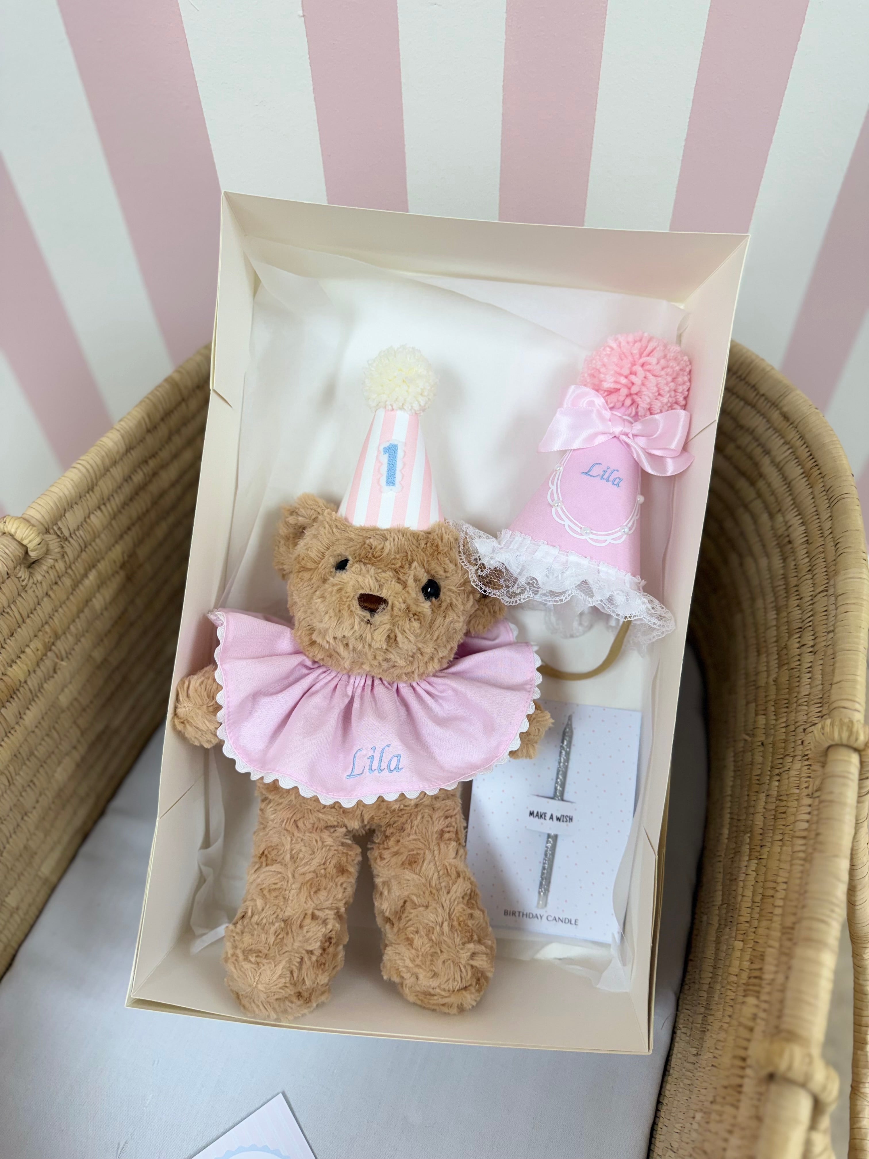 Personalized Birthday Teddy Keepsake Set
