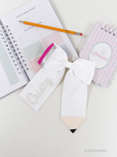 White Pencil Pearl Bow