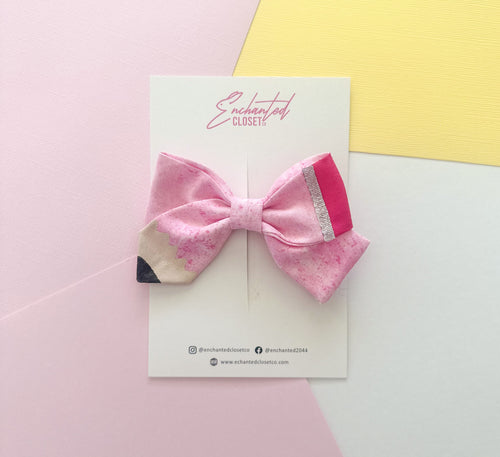 Pink Medium Pencil Bow