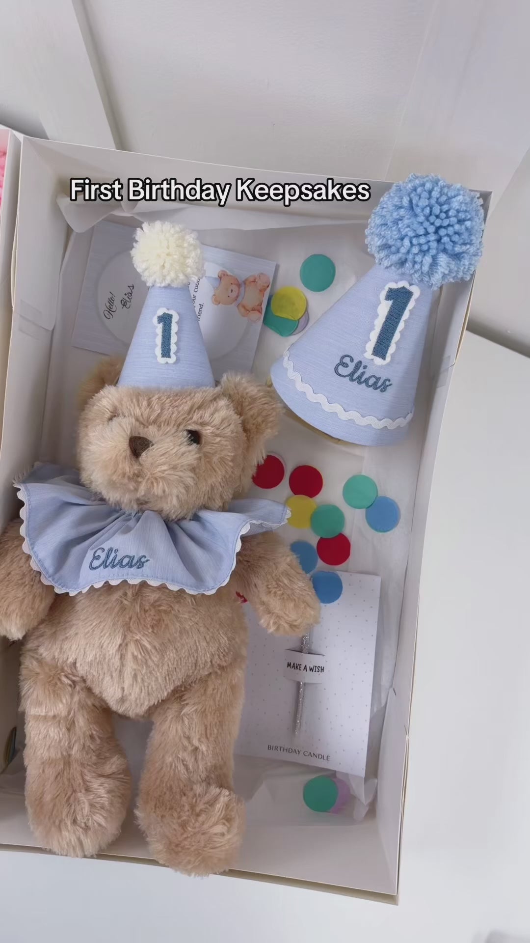 Personalized Birthday Teddy- Classic Blue