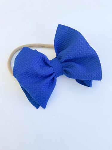 Royal Blue Nylon Bow