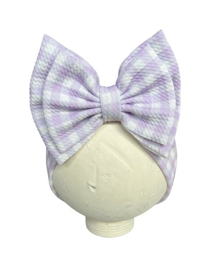 Lilac Gingham XL Bow