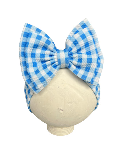 Blue Gingham XL Bow