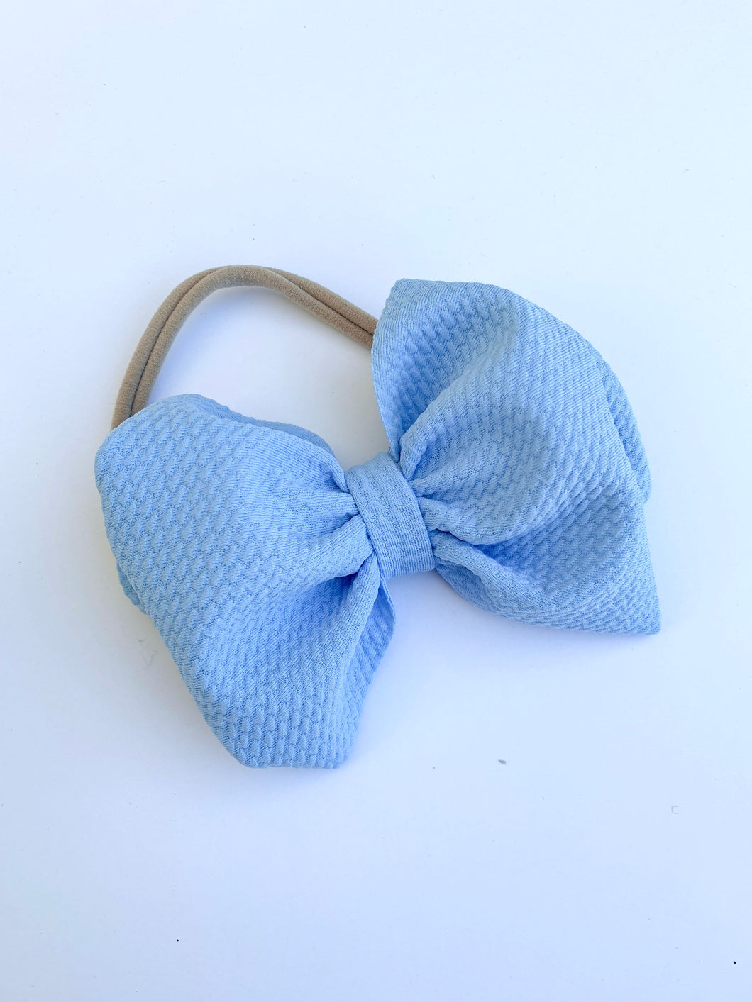 Baby Blue Nylon Bow